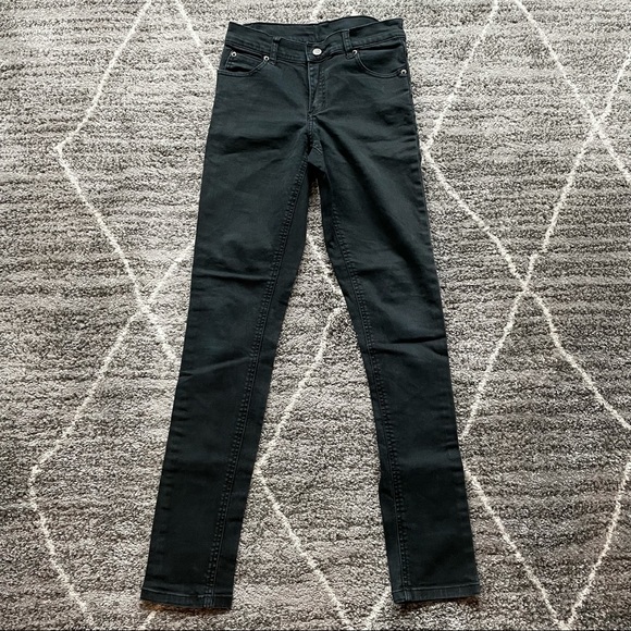 CHEAP MONDAY Skinny Black Jeans 28/34 - Picture 1 of 4